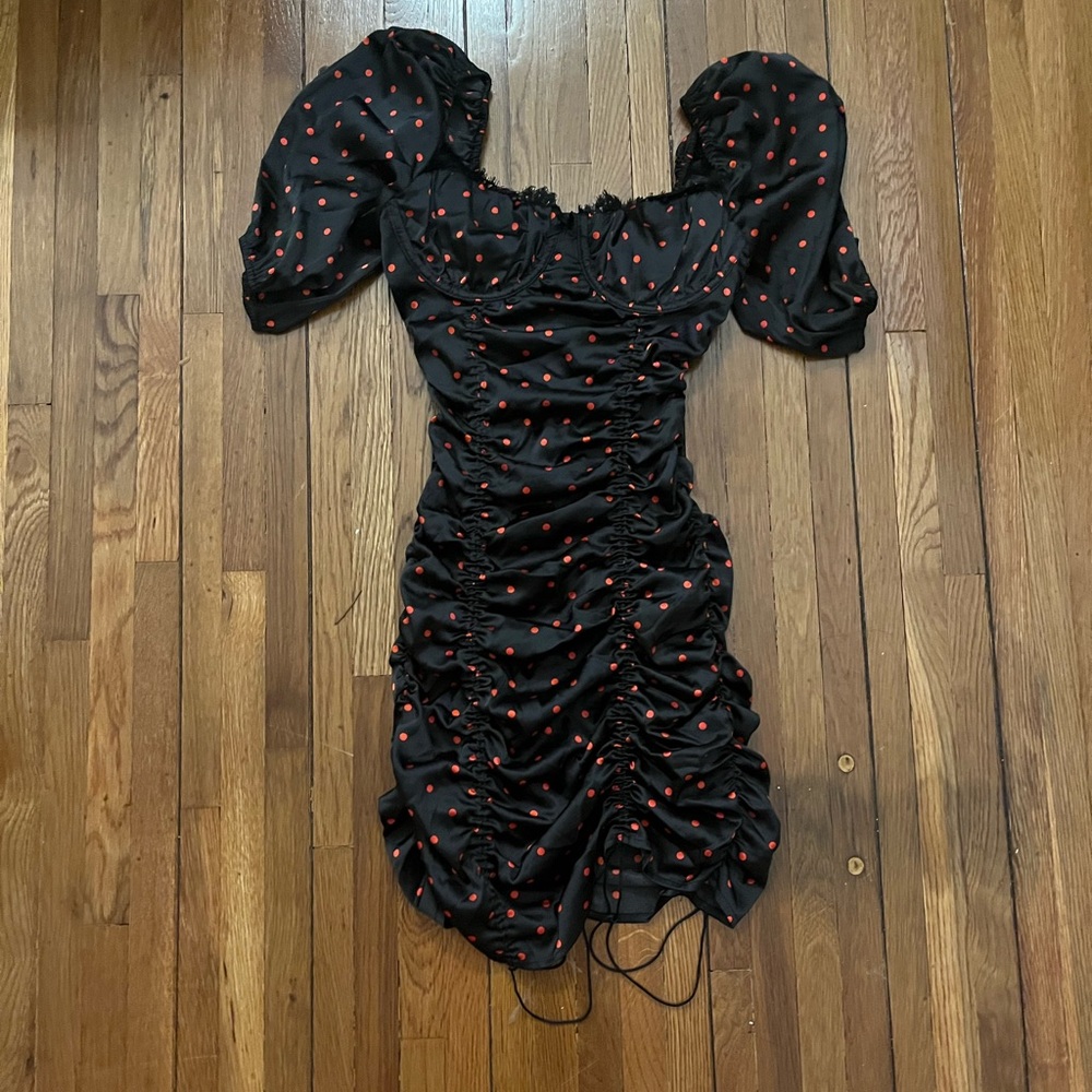 For love and lemons polka dot dress VS